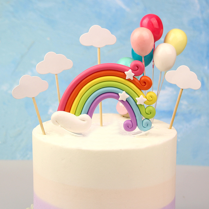 Confetti Balloon Set - Adornos de Pastel de Globos Coloridos