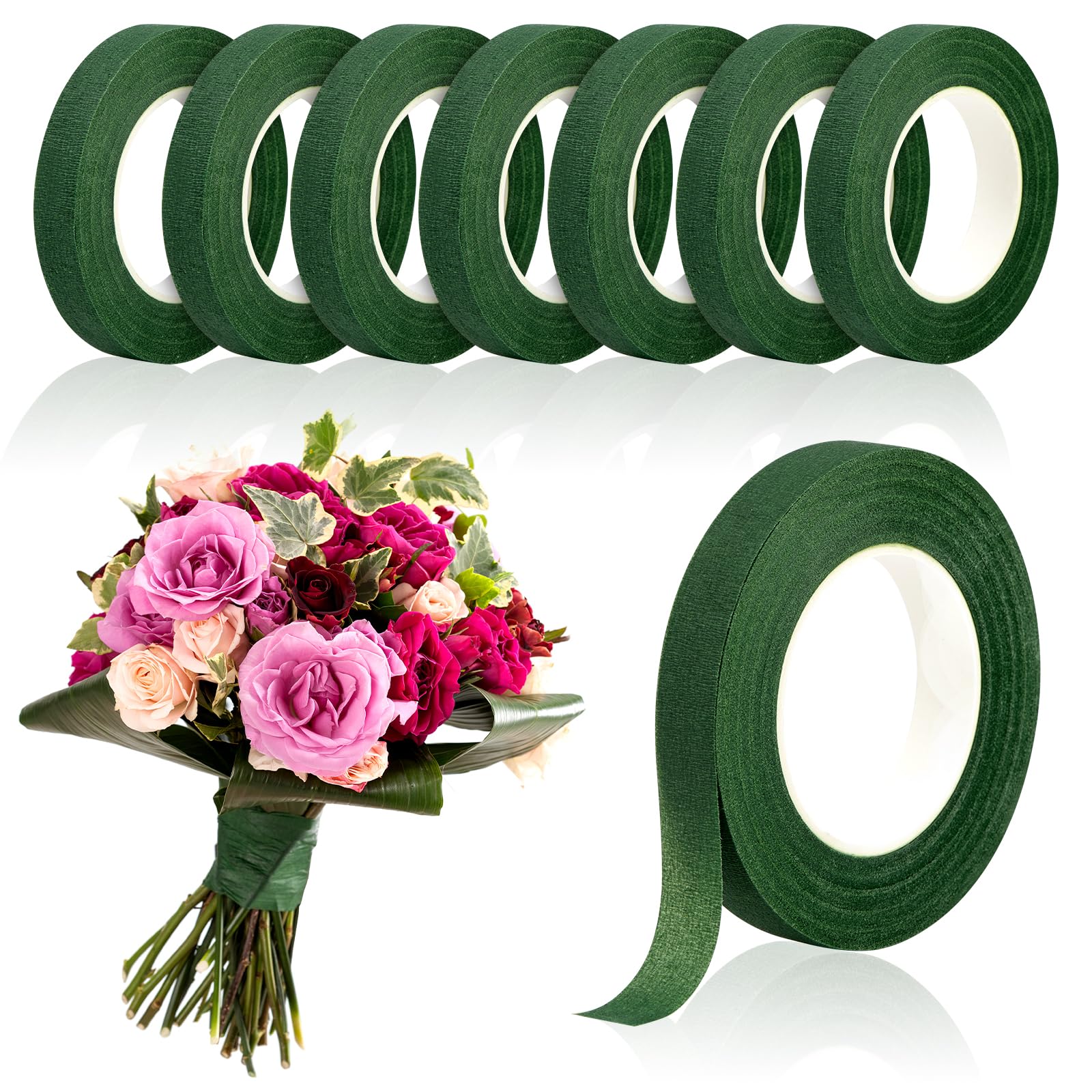Wedding Decoration Supply - Cinta Floral Verde de 20 Yardas,