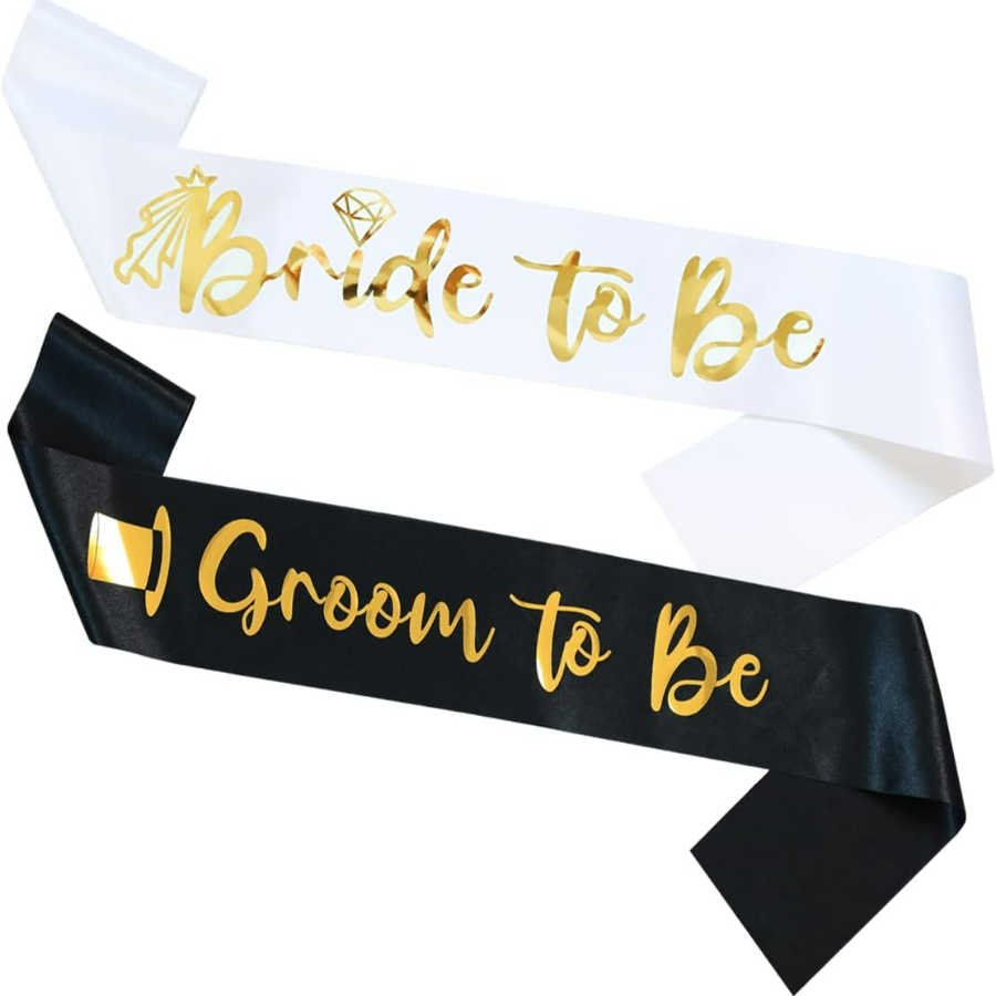 Bridal Sash Ribbon - Juego de 2 cintas para despedida
