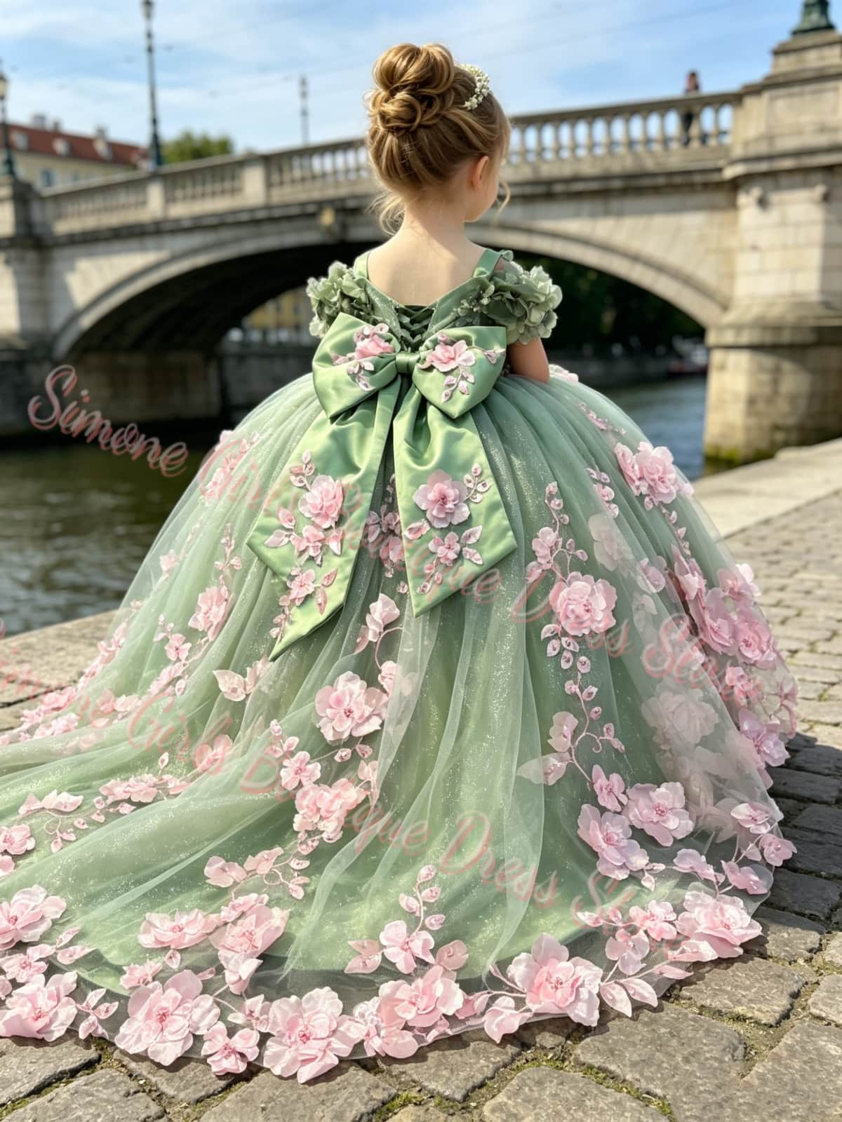 Bridal Sash Ribbon - Vestido Floral de Lujo de Alta