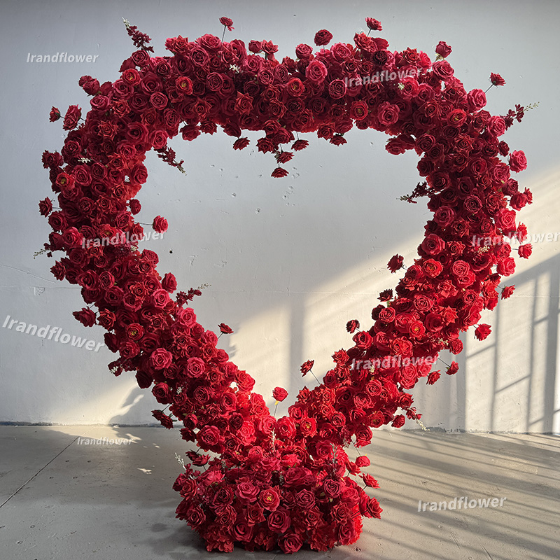 Wedding Arch Flower - Arco de Corazón Rojo con Flores