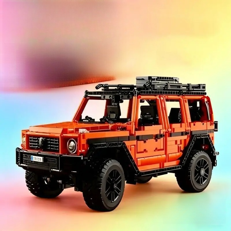 Wedding Yes - El vehículo todoterreno naranja G500 es
