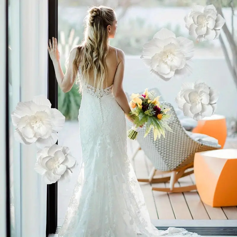 5 paquetes de flores de papel  - Wedding Power Supply reseña y precio