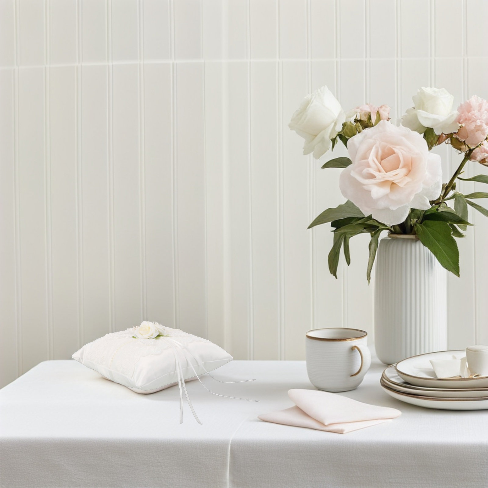 Almohadilla de encaje para ani - Ring Bearer Pillow reseña y precio