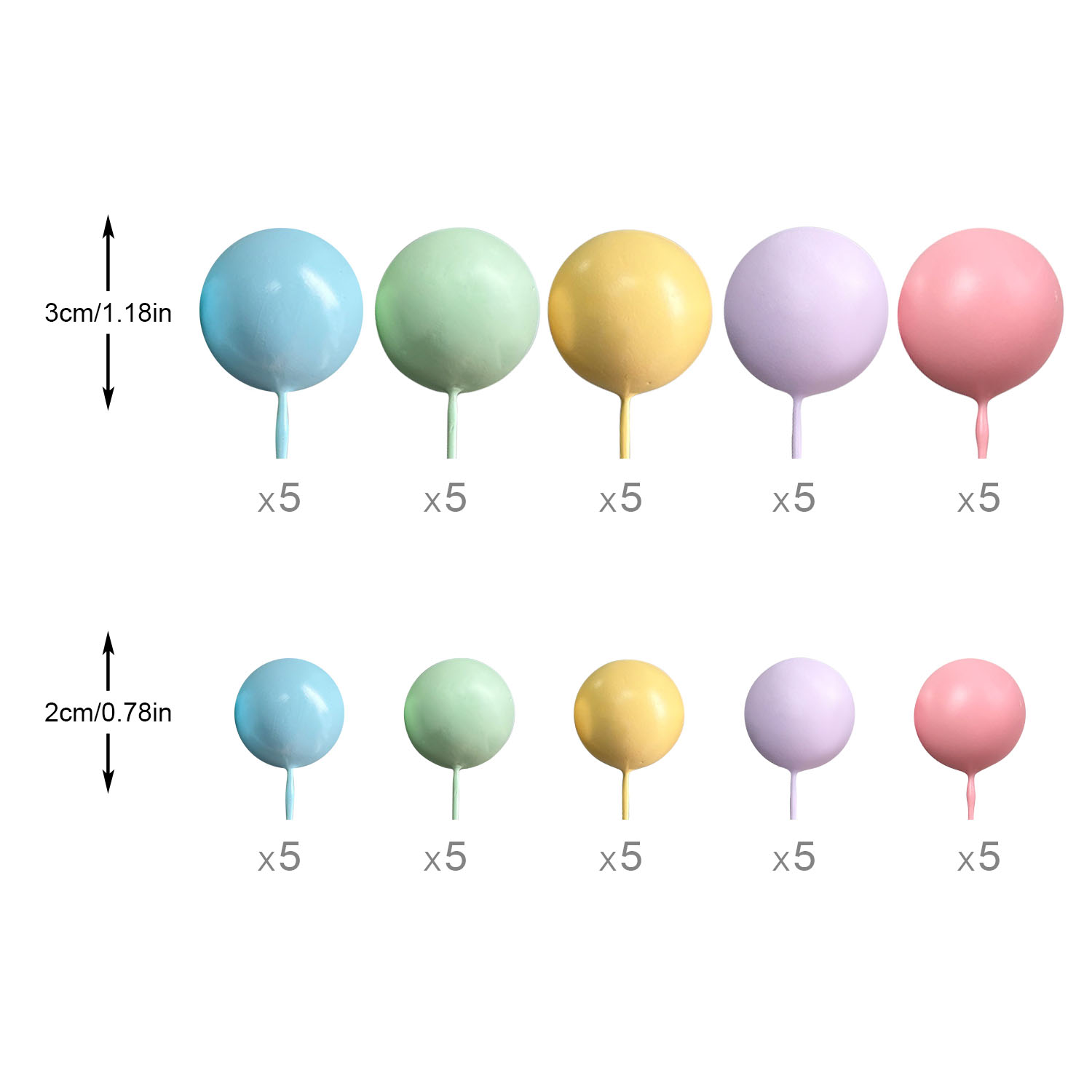 50 Uds. De globos coloridos, a - Confetti Balloon Set reseña y precio