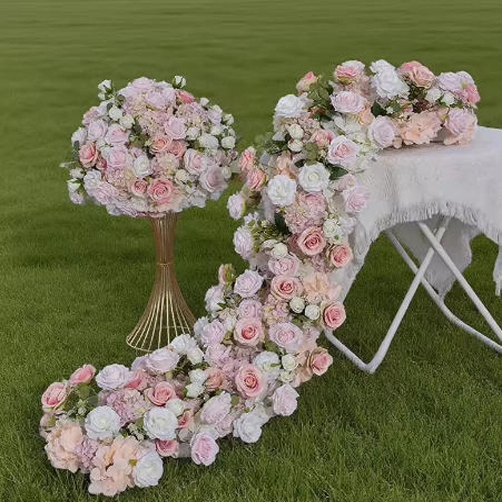 Nuevo arreglo de fila de flore - Wedding Arch Flower reseña y precio