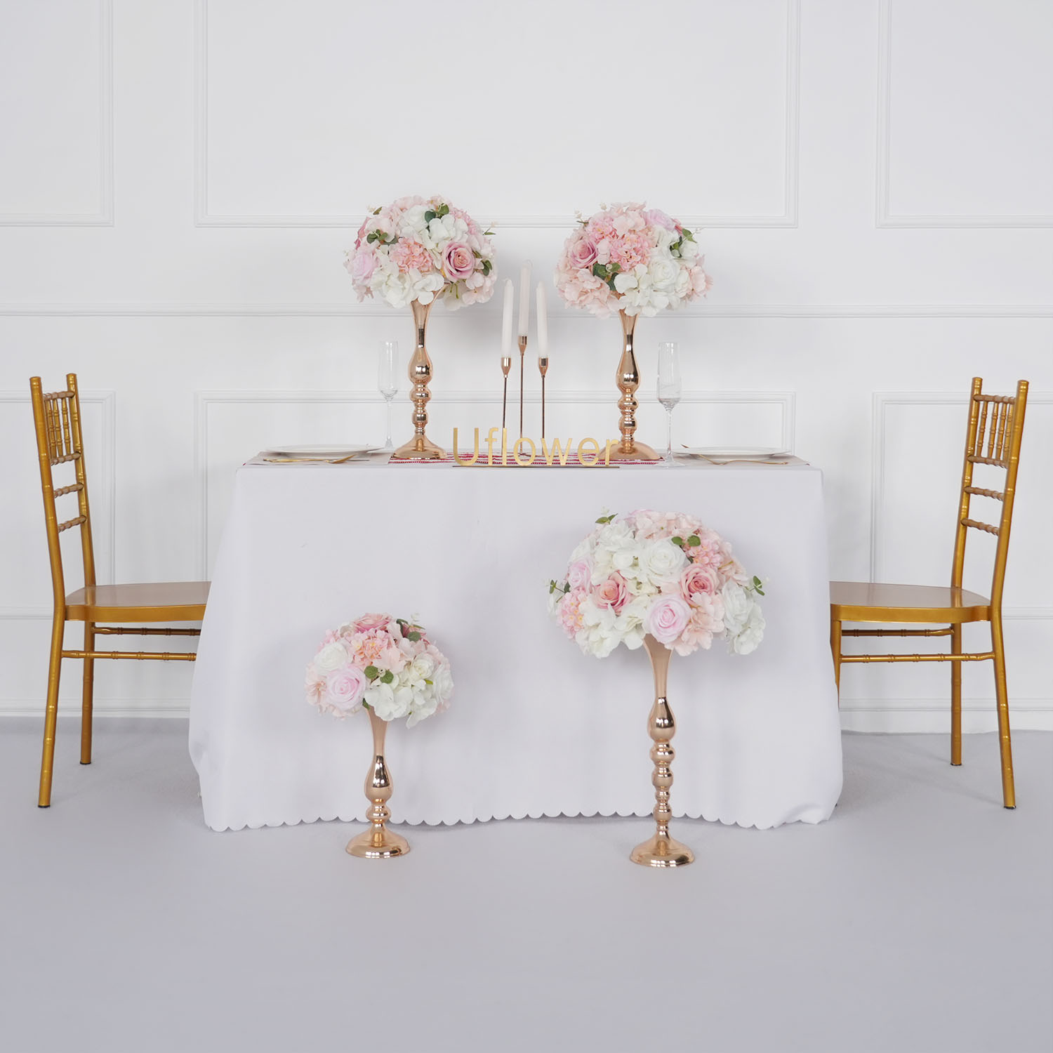 Nuevo arreglo de fila de flore - Wedding Arch Flower reseña y precio