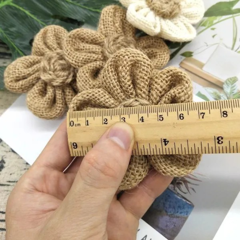 10 Uds. De flor de arpillera d - Wedding Supply Rentals reseña y precio