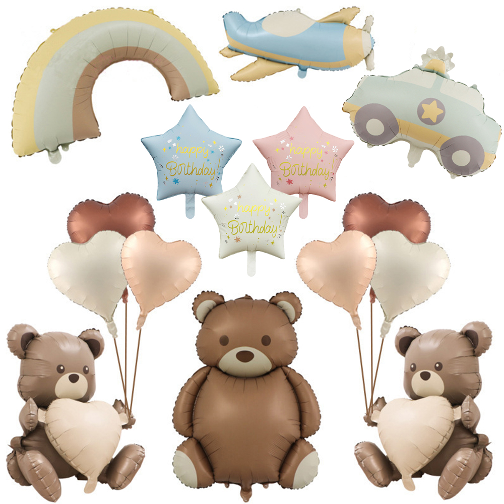 Globos de aluminio de oso marr - Confetti Balloon Set reseña y precio
