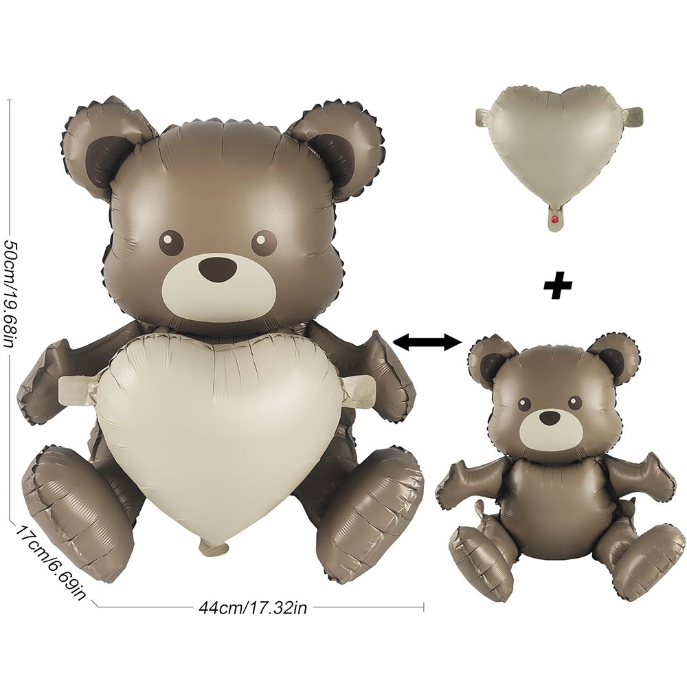 Globos de aluminio de oso marr - Confetti Balloon Set reseña y precio