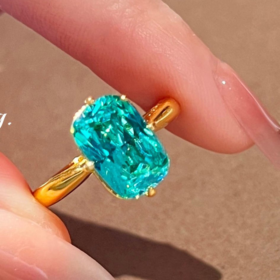 Anillo de diamante azul Parair - Ring Bearer Pillow reseña y precio