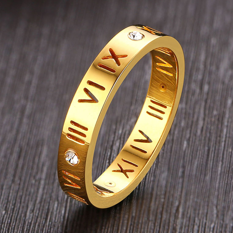 Anillo hueco con números roman - Wedding Z reseña y precio