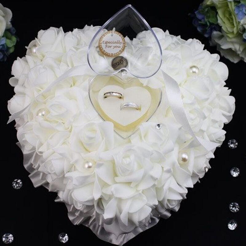 Almohada de cristal satinado d - Ring Bearer Pillow reseña y precio