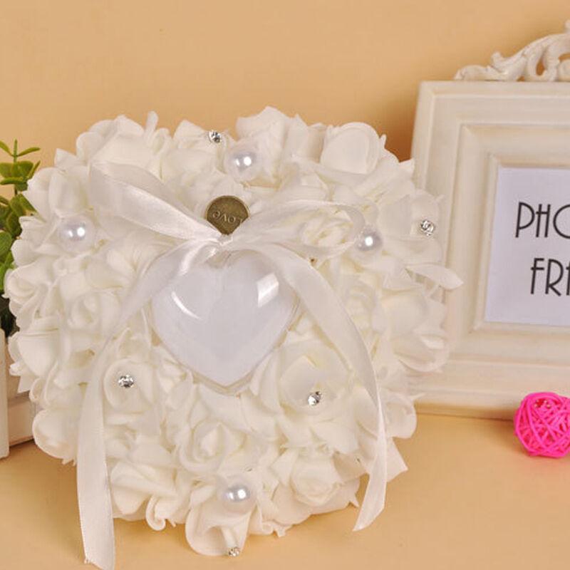 Almohada de cristal satinado d - Ring Bearer Pillow reseña y precio